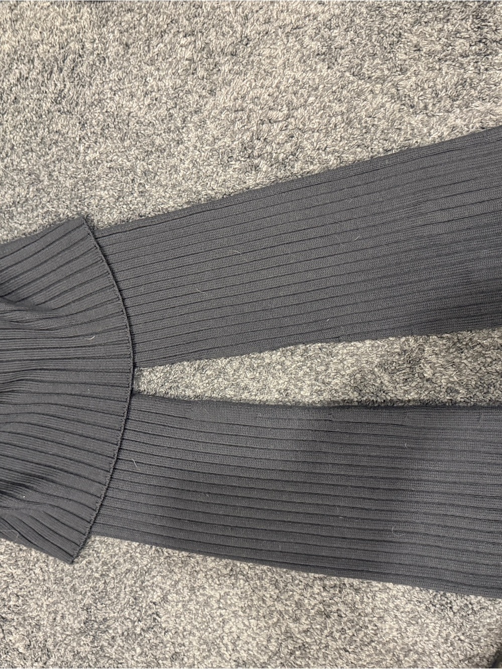 Loewe Black Ribbed Straight-Leg Knit Pants